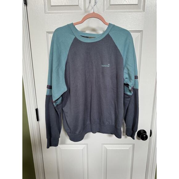 Track & Court Full Set Tracksuit VTG L Gray Blue Red Tennis Racquetball Sports - Picture 5 of 15